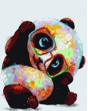 Картина по номерам Paintboy PK 16060 (GX 25696) Панда в очках 40x50 см