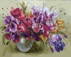 Картина по номерам Paintboy GX 9363 Ирисы в вазе 40х50 см