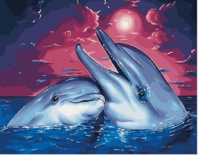 Картина по номерам Paintboy GX 29649 Песни дельфинов 40x50 см