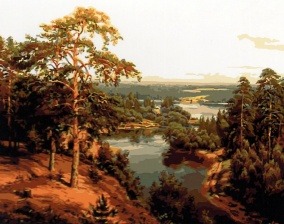 Картина по номерам Paintboy GX 3684 Тихий русский пейзаж (Прищепа) 40x50 см