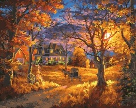 Картина по номерам Paintboy GX 27408 Осенняя ночь 40х50 см