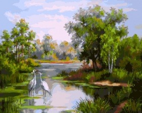 Картина по номерам Paintboy GX 5408 Журавли 40x50 см