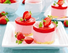 Картина по номерам Paintboy GX 27654 Клубничный десерт 40x50 см