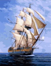 Картина по номерам Paintboy GX 32896 Мачта с белыми парусами 40x50 см