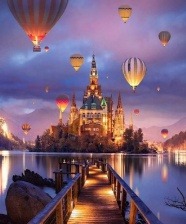 Картина по номерам Paintboy GX33657 Воздушные шары над замком 40х50 см