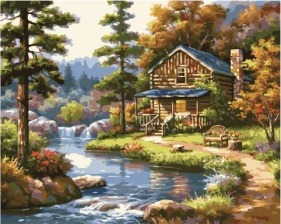 Картина по номерам Paintboy PK 41078 Лесной домик 40x50 см