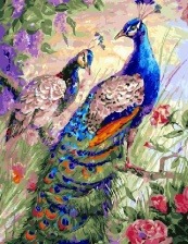 Картина по номерам Paintboy GX 21805 Райские павлины 40x50 см