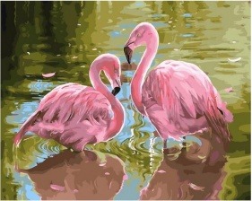 Картина по номерам Paintboy GX 33694 Два розовых фламинго 40х50 см