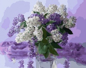 Картина по номерам Paintboy GX 31204 Светлые краски сирени 40x50 см