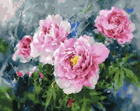 Картина по номерам Paintboy GX 31594 Куст пиона 40x50 см