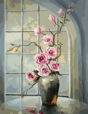 Картина по номерам Paintboy PK 33093 Цветы на окне 40x50 см
