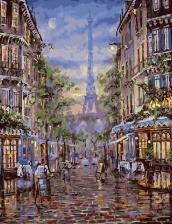 Картина по номерам Paintboy GX 5387 Вечерний Париж 40x50 см