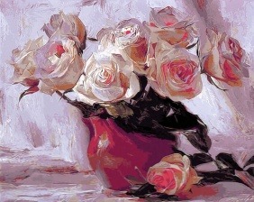 Картина по номерам Paintboy GX 9387 Розы в глиняной вазе 40x50 см