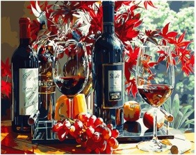 Картина по номерам Paintboy GX 34090 Красное вино 40x50 см