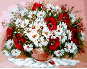 Картина по номерам Paintboy GX 29467 Маки и ромашки 40x50 см