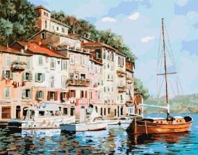 Картина по номерам Paintboy GX 8204 Красная лодка 40x50 см