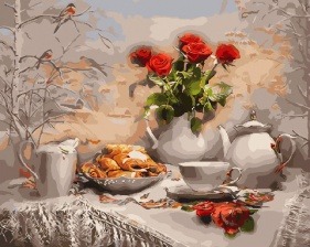 Картина по номерам Paintboy GX 31092 Домашний уют зимой 40x50 см