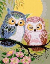 Картина по номерам Paintboy GX 25082 Две совы 40x50 см