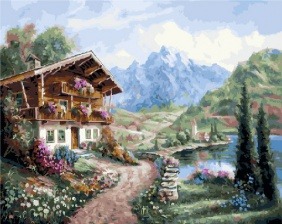 Картина по номерам Paintboy PK 35003 Домик у озера 40x50 см