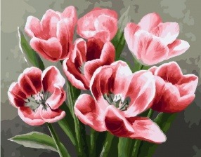 Картина по номерам Paintboy GX 26071 Красные тюльпаны 40x50 см