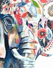 Картина по номерам Paintboy GX 32781 Счастливая слониха 40x50 см