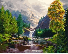 Картина по номерам Paintboy GX 29439 Горный пейзаж 40x50 см