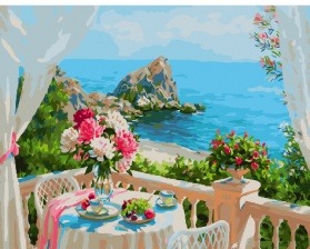 Картина по номерам Paintboy GX 29309 Завтрак у моря 40x50 см
