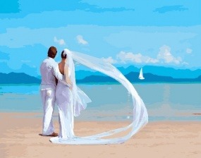 Картина по номерам Paintboy GX 27619 Свадьба у моря 40x50 см