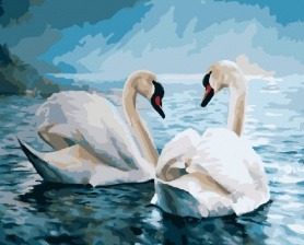 Картина по номерам Paintboy GX 7648 Белые лебеди 40x50 см