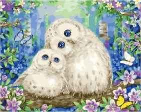 Картина по номерам Paintboy GX 33949 Совенок с мамой 40x50 см
