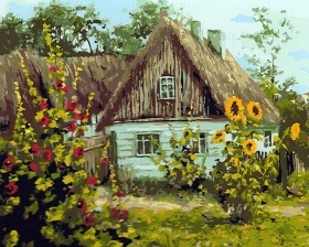 Картина по номерам Paintboy GX 3051 Домик в деревне 40x50 см