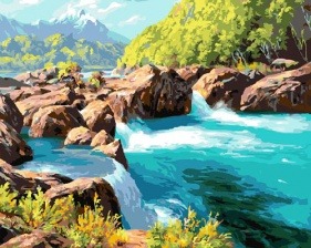 Картина по номерам Paintboy GX 23762 Стремительный поток 40x50 см
