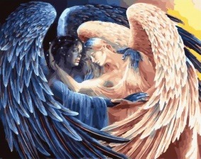 Картина по номерам Paintboy GX 32023 Светлый и темный ангелы 40x50 см