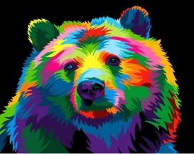 Картина по номерам Paintboy GX 28004 Радужный мишка 40x50 см