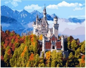Картина по номерам Paintboy GX 36143 Горный замок в облаках 40х50 см