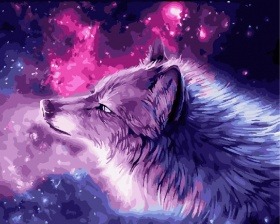 Картина по номерам Paintboy GX 30523 Небесный волк 40x50 см
