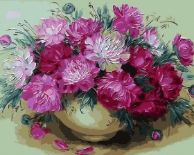 Картина по номерам Paintboy GX 9456 Великолепные пионы 40x50 см