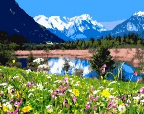 Картина по номерам Paintboy GX 7809 Альпы 40x50 см