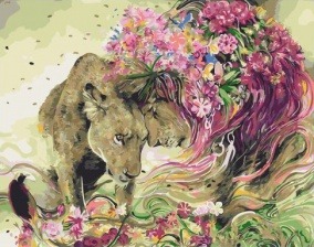 Картина по номерам Paintboy GX 31680 Львиная грусть 40x50 см