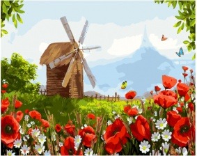 Картина по номерам Paintboy GX 34359 Деревянная мельница 40x50 см