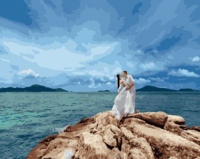 Картина по номерам Paintboy GX 27533 Влюбленные на берегу 40x50 см