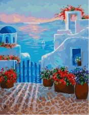 Картина по номерам Paintboy PK 45073 Теплый греческий закат 40х50 см