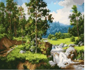 Картина по номерам Paintboy GX 24784 У лесной речки 40x50 см