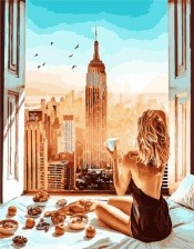 Картина по номерам Paintboy PK 38020 Солнечный завтрак на Манхеттэне 40x50 см