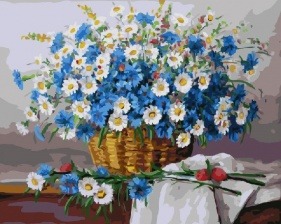 Картина по номерам Paintboy GX 5579 Васильки и ромашки 40x50 см