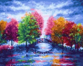 Картина по номерам Paintboy GX 25588 Разноцветные деревья 40x50 см