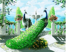 Картина по номерам Paintboy GX 29437 Павлины при королевском дворе 40x50 см