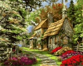 Картина по номерам Paintboy GX 22580 Усадьба в лесу 40x50 см