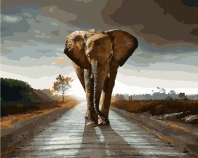 Картина по номерам Paintboy GX 30481 Мощь слона 40х50 см