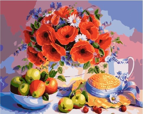 Картина по номерам Paintboy GX 34474 Маки и яблоки 40x50 см фото 1